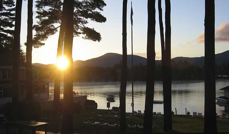 Sunset over lake george